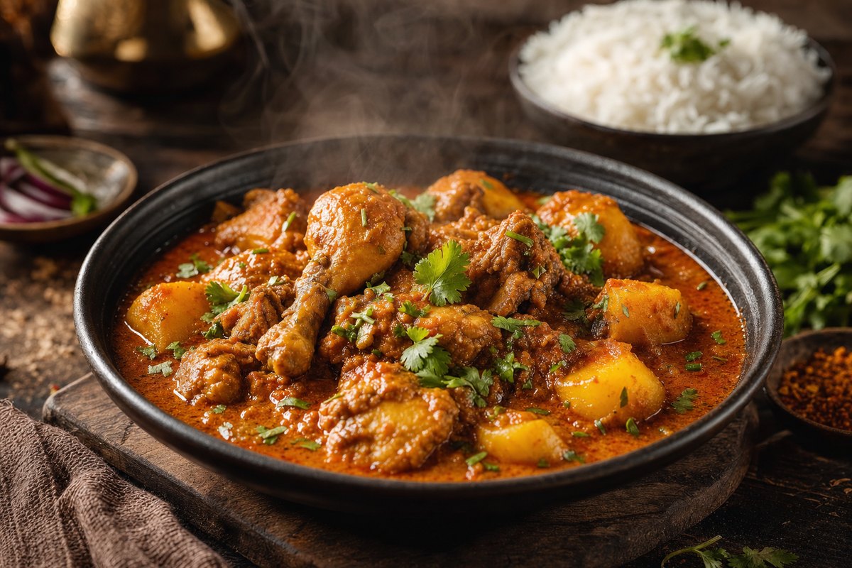 Chicken curry with potatoes